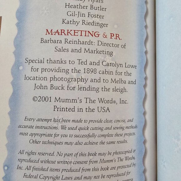 Debbie Mumm Quilts Santas Scrapbook Craft Book, 2001 Publication - Picture 4 of 7